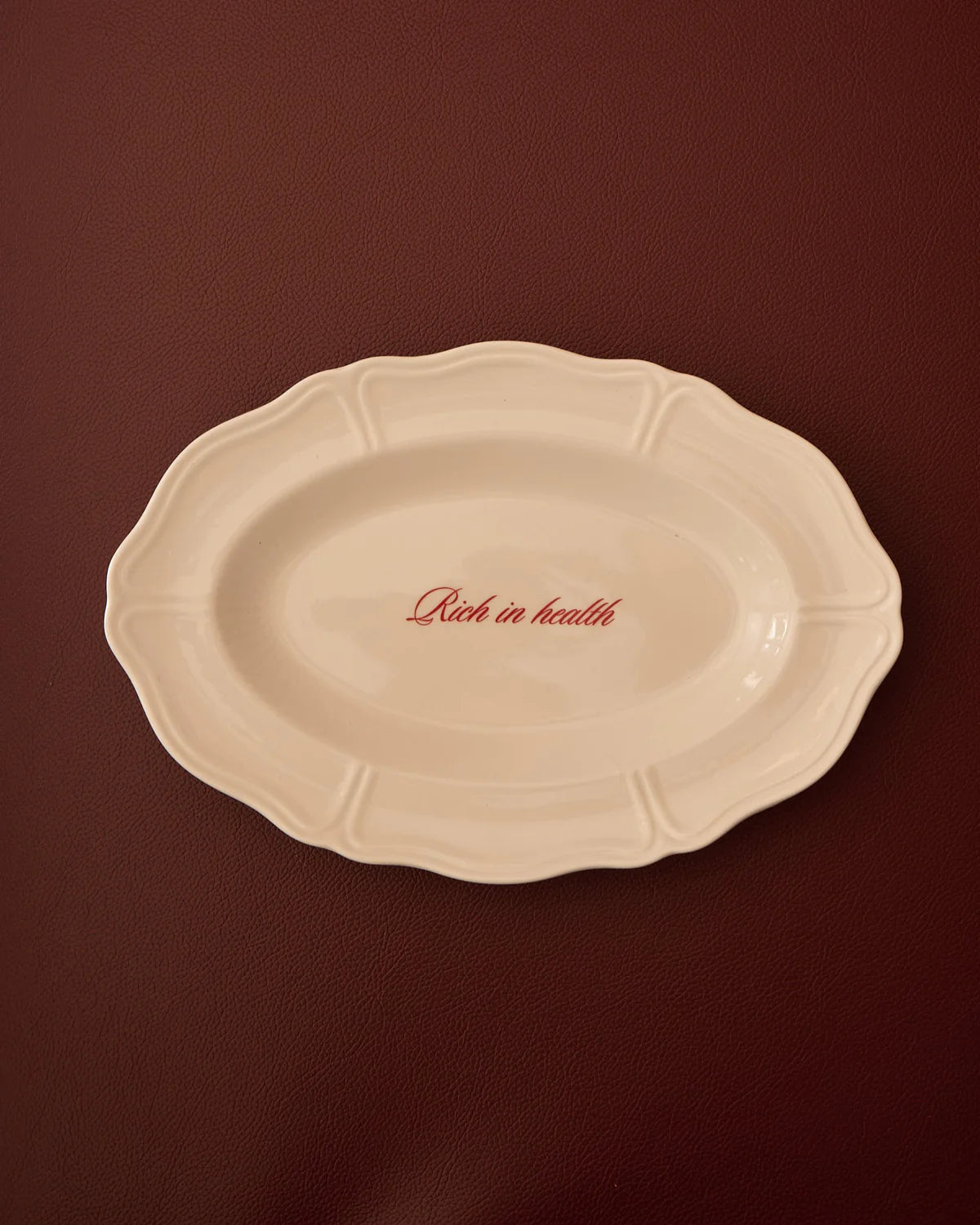 “Rich in health” ceramic plate