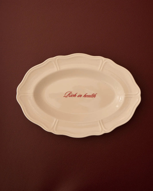 “Rich in health” ceramic plate