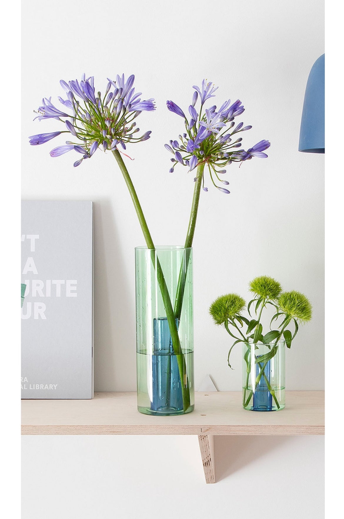 Large reversible glass vase