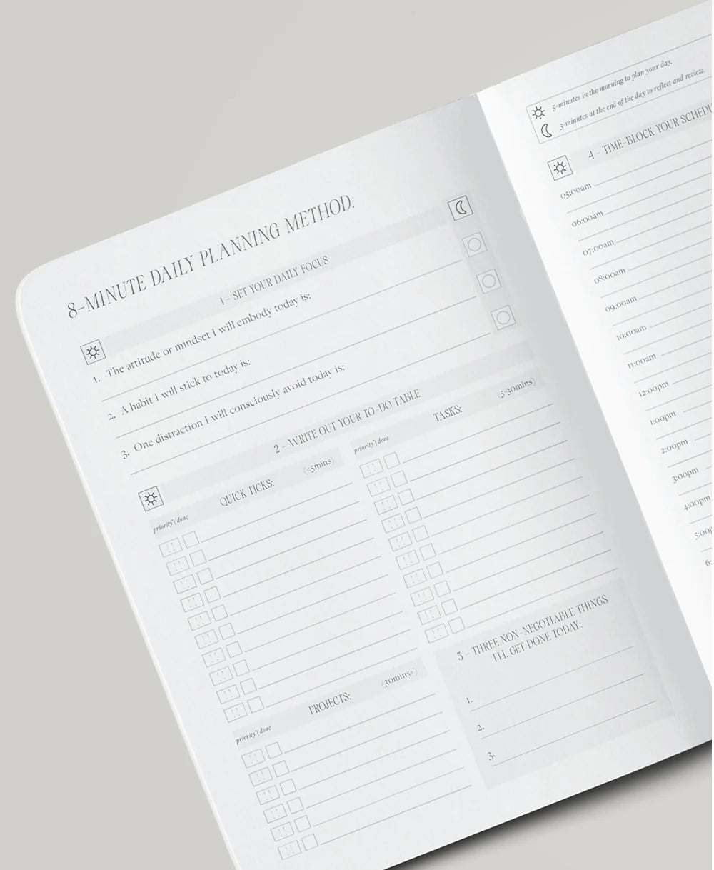 The 8-Minute Anti-Procrastination Planner (3-Month Pack)