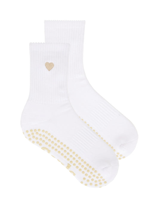 Sand Heart Grip Socks