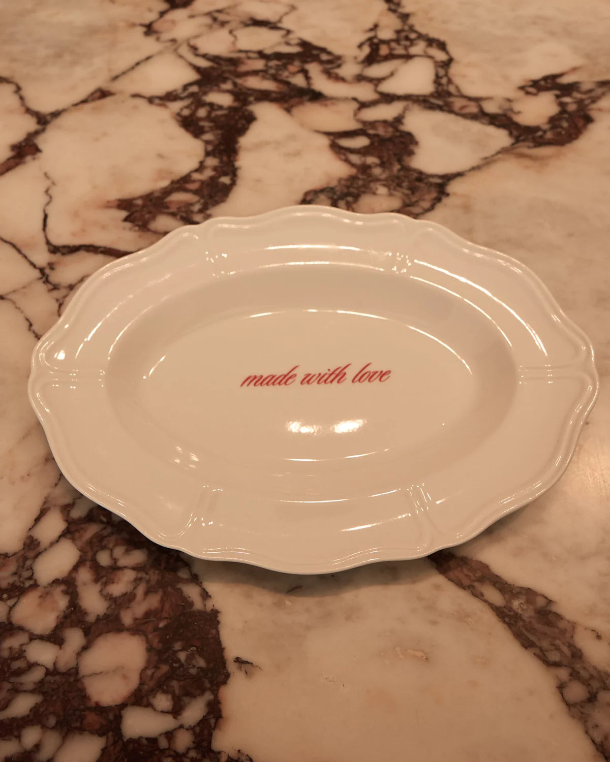 “Made with love” ceramic plate