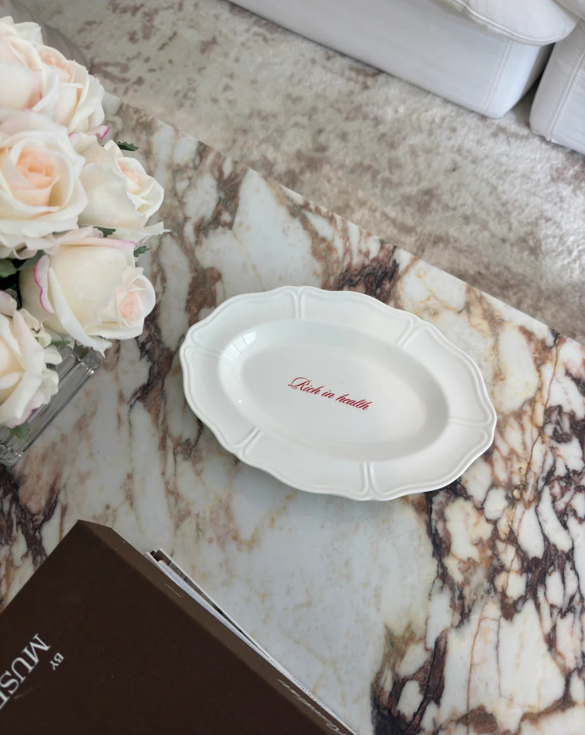 “Rich in health” ceramic plate