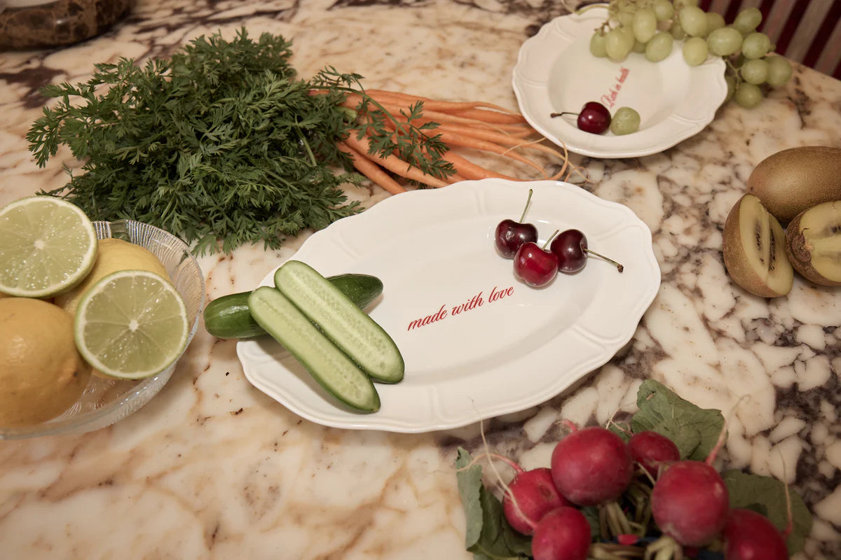 “Made with love” ceramic plate